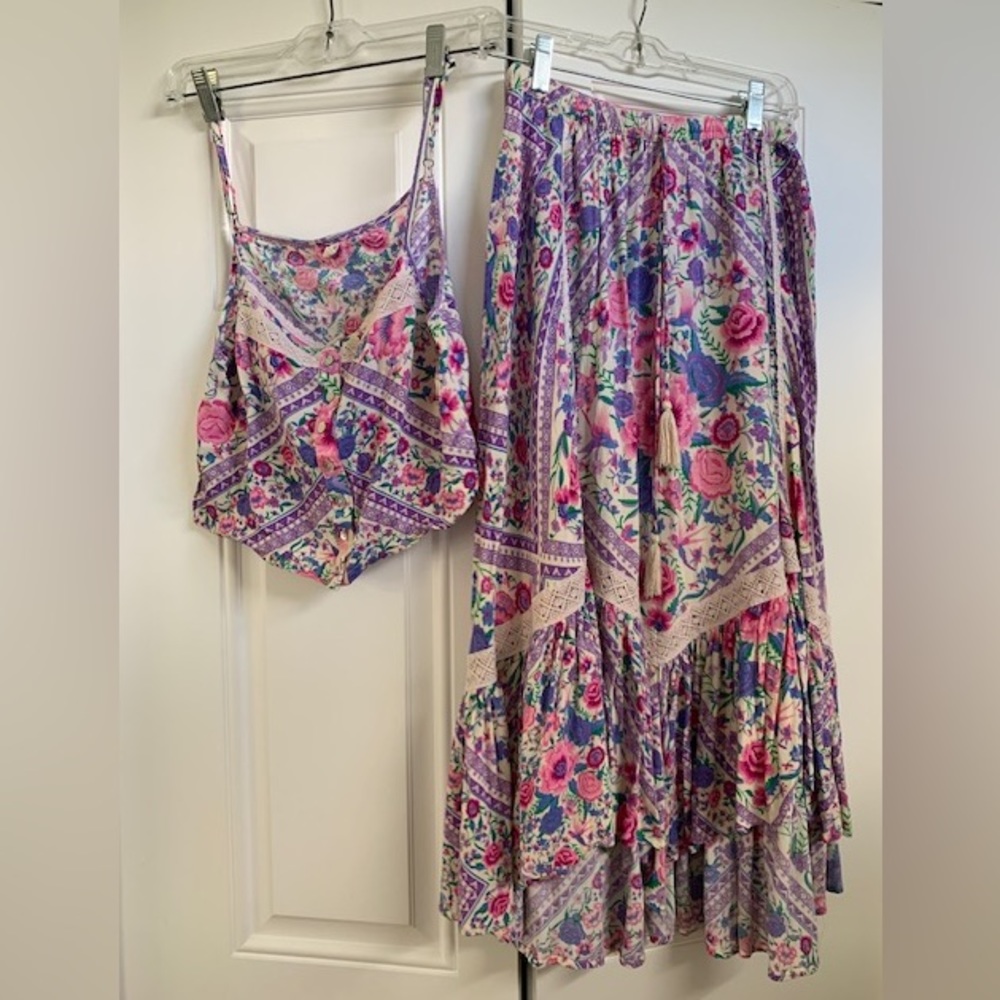 Spell & the Gypsy Collective Babushka in lavender cami & skirt XS and Small NEW